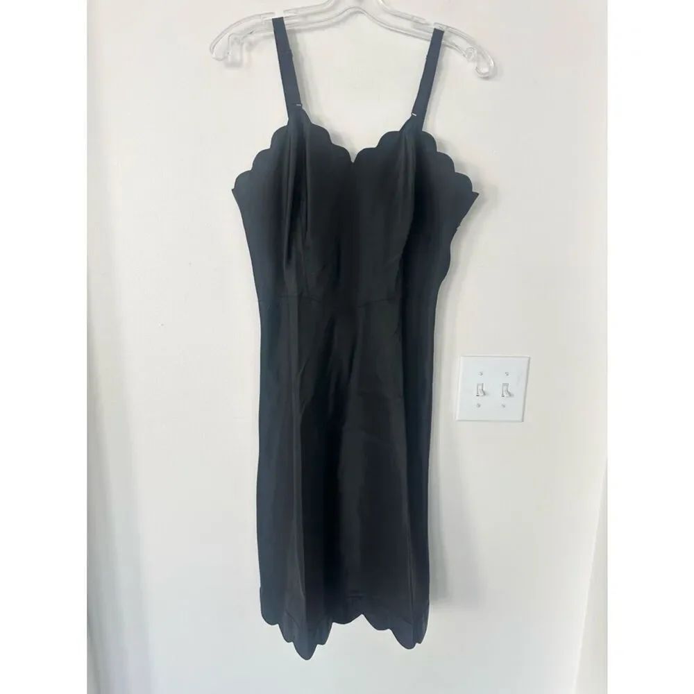 Barbizon Sylph Tafredda VTG 50’s, 60’s Full Black Slip Dress 18